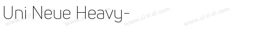 Uni Neue Heavy字体转换